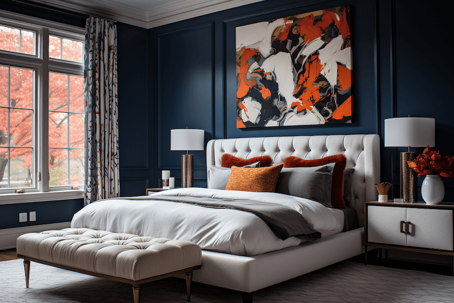Sypialnia w nowoczesnym stylu francuskim